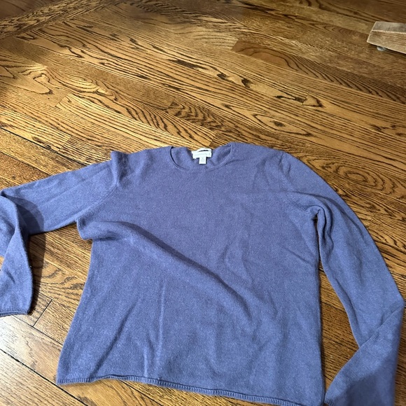 Charter Club 2-Ply 100% Cashmere purple Sweater Size L - Picture 1 of 7